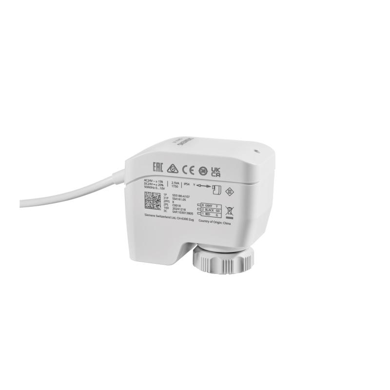 SSA161.05 Elektromotorik Aktüatör (100 N, 6,5 mm, AC/DC 24 V, DC 0-10 V, 25 s)