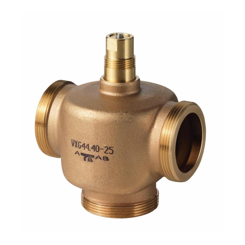 VXG44.40-25 Dış Dişli 3 Yollu Oturmalı Vana (DN40, PN16, kvs 25, strok 5,5 mm)