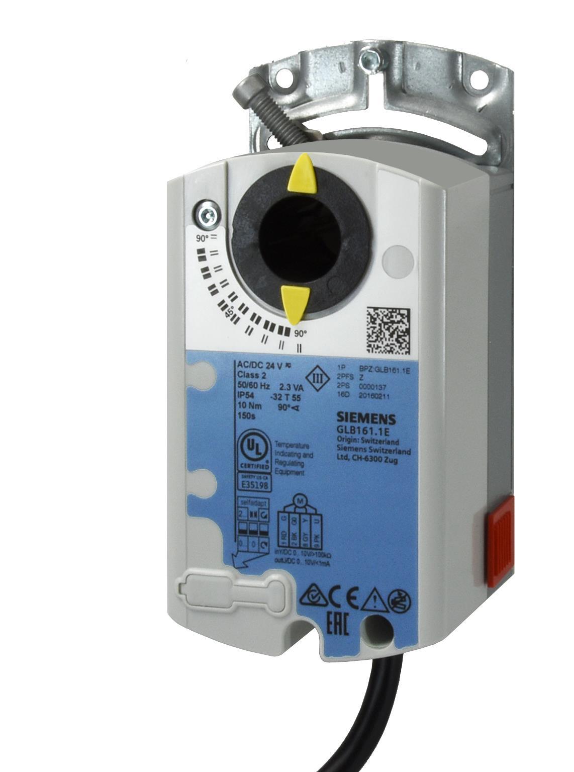 Siemens GLB341.1E Döner Hava Damper Motoru (1,5 m², AC 230 V, 2/3 Konumlu, 10 Nm, 150 s, Yay Geri Dönüşsüz)