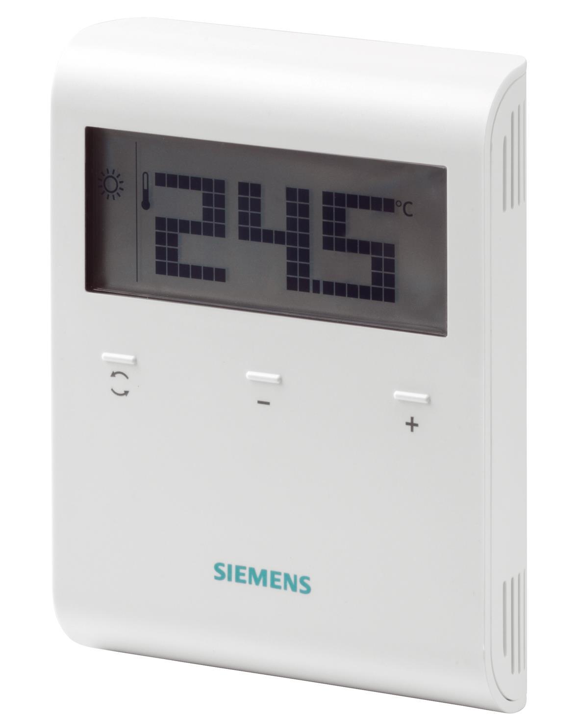 Siemens RDD100.1RF Kablosuz Oda Termostatı (LCD Ekranlı, DC 3 V, AAA Pil ile Çalışan)