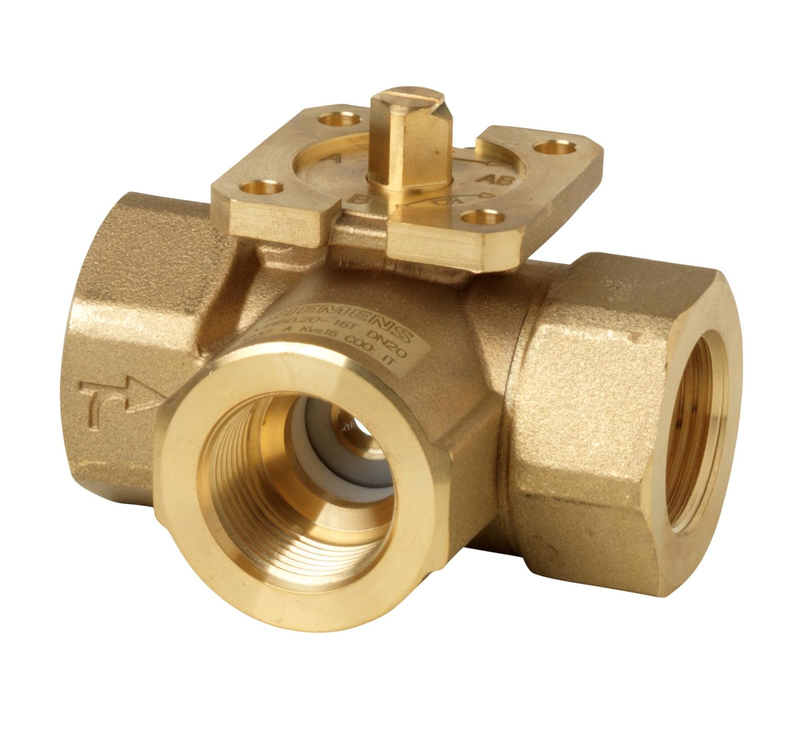Siemens VBI60.20-16T – 3 Yollu İç Dişli Vana, Rp 3/4, DN20, PN40, kvs 16