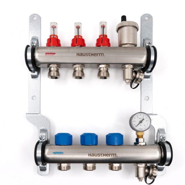 Haustherm HMAN0106 Debi Göstergeli Paslanmaz Kolektör — 6 Ağızlı