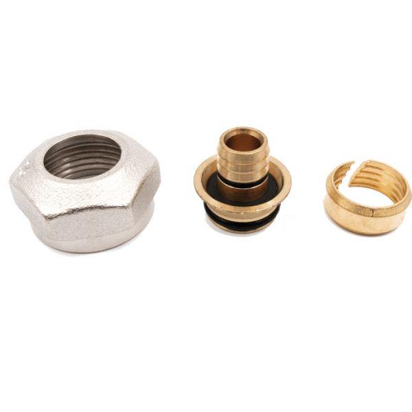 Haustherm HACS0021 Boru Bağlantı Rakoru — 16x2,0 – 3/4" İD, Pirinç